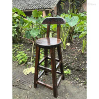 Vintage Solid Wood Bar Stool Bar Chair Solid Wood Bar Stool Bar Chair High Stool High Chair Part Free Shipping 03