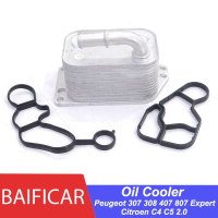 Baificar ยี่ห้อใหม่กรองน้ำมันที่อยู่อาศัย Cooler พร้อมปะเก็น1103N3 5989070251สำหรับ Peugeot 307 308 407 807 Expert Citroen C4 C5 2.0