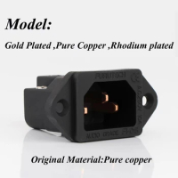 Wholesale high quality Furutech FI-06 Welding-free Purple Copper/gold/rhodium plated AC Power 3-pin IEC Tailstock Connector