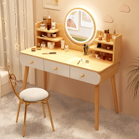 梳妝臺 ● 梳妝臺臥室桌子現代簡約 收納 櫃化妝桌 一體 北歐風化妝臺