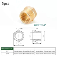 brass adapter brass pipe fitting copper pipe joint pipe joint connectors coupler adapter male to female thread G1/8-G1"