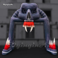 Horrible Large Bloody Inflatable Demon Arch Skull Gate Evil Skeleton Structure Entrance Door For Halloween Party Decoration