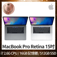 【Apple 蘋果】B 級福利品 MacBook Pro Retina 15吋 TB i7 2.6G CPU 16GB RAM 512GB SSD RP 555X(2019)