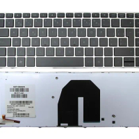 For HP ProBook 5330 5330m notebook keyboard replacement, silver frame with backlight