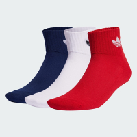 adidas 愛迪達 襪子 短襪 運動襪 3雙組 三葉草 MID ANKLE SCK 紅白藍 IU2697