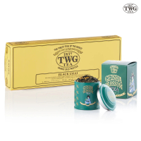 【TWG Tea】純棉茶包迷你茶罐雙享禮物組(黑幻茗茶 15包/盒+迷你茶罐口味任選20g/罐)