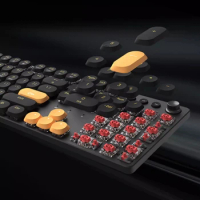 ECHOME IR104 Mechanical Keyboard Low Profile Layout Keyboards Custom Tri Mode Hot Swap Bluetooth Keyboard for Office Gaming Gift