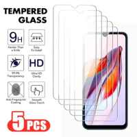 5Pcs 9H Anti-Burst Tempered Glass For Xiaomi Redmi Note 12T 12 Pro PlusScreen Protector For Redmi 12 12C Clear Protective Film