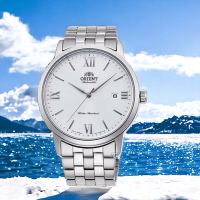 ORIENT 東方錶 DateⅡ 系列 羅馬刻度 機械錶 男錶 手錶 藍寶石 白色-RA-AC0F10S