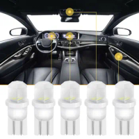 10pcs Wedge Side Marker Clearance Auto Lamp 12V White Ceramic T10 W5W LED Bulb 194 168 Led Canbus 4SMD 3030 Car Interior Lights
