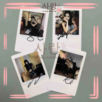 4pcs BLACKPINK《HOME POLAROID》White Signed Individual Card Set Collection Kpop Rose Jennie Lisa Jisoo