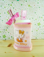 【震撼精品百貨】Hello Kitty 凱蒂貓~文具組附筆筒-粉側坐