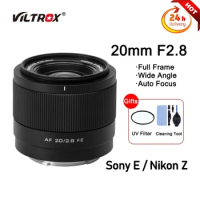 VILTROX 20mm F2.8 Sony E Lens Full Frame Ultra Wide Angle Fixed Focus Large Aperture Auto Focus Lens For Sony E Nikon Z Mount