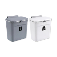 KOBA 廚房掛壁式垃圾桶-7L(廚房垃圾桶/懸掛/壁掛垃圾桶/超大容量垃圾桶/廚餘桶/浴室垃圾桶/無痕壁掛)