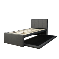 (FREE Shipping) KitchenZ 3.3FT Divan Single Size Bed Frame Pull Out Bed Katil Single High Headboard