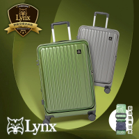 【LYNX】美國山貓 24吋前開行李箱(防爆拉鏈、TSA海關鎖、鋁合金拉桿、飛機輪、耐摔耐刮、可加大)