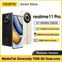 Realme 11 Pro 5G Smartphones NFC Dimensity 7050 Octa-core 6.7" 120Hz OLED Curved Vision Display 100MP OIS ProLight Camera 67W