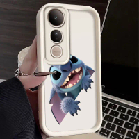 เคสกันกระแทกแบบนิ่ม, ดีไซน์การ์ตูน Lilo & Stitch 3D, อินเทรนด์และน่ารัก, เข้ากันได้กับ vivo V50, V50