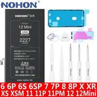 NOHON Lithium Polymer Battery For iPhone 12 Mini 11 Pro MAX XS X XR 8 7 6S 6 Plus 12Mini Replacement Bateria Real Capacity