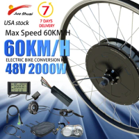 26 inch 700C Electric Bicycle Conversion Kit,2000W e-Bike Conversion kit Rear Hub Motor PAS Senor, , Thumb Throttle, Controller