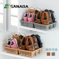 進口正品 SANADA鞋櫃立式收納架鞋子整理架塑料鞋架3倍收納量