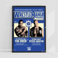 Stone Cold Steve Austin Wrestlemania Poster Wrestling Wall Art