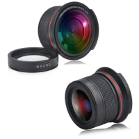 58MM 0.35x Fisheye Wide Angle Lens for Canon EOS Rebel 70D 77D 80D 90D T8i T7 T7i T6i T6s T6 T5i T5 T4i T3i T100 1100D 700D 650D