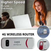 4G LTE WiFi Router SIM Card Slot Dongle Modem Stick Wireless Router USB Mobile WiFi High Speed 150Mbps for Home Outdoor Office