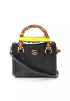 Gucci 二奢 Pre-loved Gucci Diana mini GG Marmont Handbag leather black 2WAY