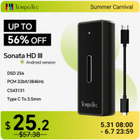 TempoTec Sonata HD III USB Type C To 3.5MM Headphone Amplifier HiFi USB DAC CS43131 For Android/PC/MAC