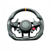 interior accessories genuine carbon fiber steering wheel for audi tt r8 rs5 rs6 rs7 rs3 rs4 rs5 a3 a6 s4 s5