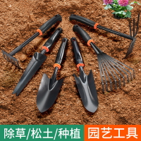 園藝工具三件套家用不銹鋼小鏟子種菜栽養花鐵鍬耙子趕海工具神器
