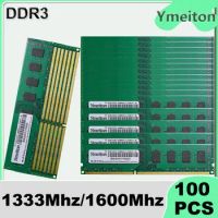 Ymeiton 100 PCS DDR3 Desktop Universal Memory 4GB 8GB 1333MHz 1600MHz U-DIMM memoriam RAM 240 pin desktop memory card wholesale