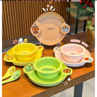 Set makan line friends 3in1 original isi 3pcs piring mangkuk Sendok makan cute piring makan nasi mie