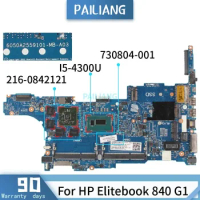 PAILIANG Laptop motherboard For HP Elitebook 840 G1 Core SR1ED I5-4300U 216-0842121 Mainboard 730804-001 6050A2559101 tesed DDR3