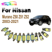 Canbus No Error Car LED For Nissan Murano Z50 Z51 Z52 2003- 2015 2016 2017 2018 2019 2020 2021 Interior Map Dome Light Kit