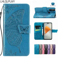 Butterfly Leather Flip Wallet Case For Vivo V25E V23E V21E Y52 Y55 Y72 Y75 Y76 V21 V23 5G V25 Pro V27e V27 Y36 Y78 Y53S Cover