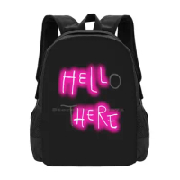 Hello There Backpack For Student School Laptop Travel Bag Hello Hell Here Returns Tim Burton Gothic