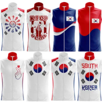 South Korea Cycling Jersey Sleeveless Winter Thermal Retro Cycling Vest Unisex Road Bike Clothing MTB Ciclismo Maillot Sin Man
