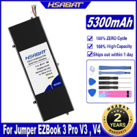 HSABAT EZBook 3 Pro 5300mAh Battery for Jumper EZBook 3 Pro V3 V4 LB10 P313R WTL-3687265 HW-3687265 3587265P 3585269P Batteries