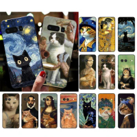 Van Gogh Gustav Klimt Mona Lisa Fun Cat Phone Case For Google Pixel 8 7 Pro 7A 7 6A 6 Pro 5A 4A 3A Pixel 4 XL 5 6 4 3 3A XL