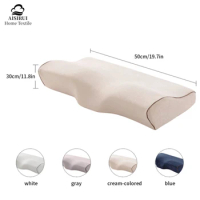 Memory Pillows 50x30cm Relax The Cervical Spine Adult Slow Rebound Foam Pillow for Sleep Butterfly Shaped Health Cervical Neck