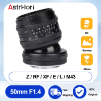 AstrHori 50mm F1.4 Tilt Lens Large Aperture Full Frame MF Lens for Sony E Canon RF Nikon Z Fujifilm X M4/3 L-Mount