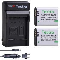 1280mAh Li-90B Li-92B Battery+Charger Set for Olympus Tough TG-6, TG-5, TG-Tracker, TG-1 iHS,TG-2 iHS,TG-3 TG-4,SH-1,SH-2