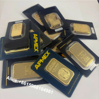ทองแดงแท่งสีทอง, 2.5g, 1oz, 31g, 50g, 100g, ทองคำ 24k, ทองแท่ง, ผลิตโดยการหลอม, พร้อมบรรจุภัณฑ์ปิดผน