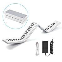 MIDIPLUS Foldable Electronic Keyboard Piano 88 K-eys Folding Piano Portable Digital Piano for Piano Student Musical Instrument