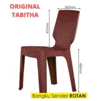 promo Tabitha Kursi Bangku Plastik Rotan Sender Kursi Pesta - Coklat muda Chairs