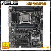 ASUS X99-WS/IPMI motherboard Intel X99 chipset LGA 2011-V3 socket 8×DDR4 DIMM 128GB 5×PCI-E X16support Core i7 7100 7700 CPU