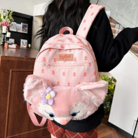 1pc Disney LinaBell Cute Sweet Cartoon Backpack Girls Casual Travel Backpack