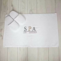 酒店賓館地巾白色衛生間防滑墊50x80全新克簡約現代白色吸水衛浴